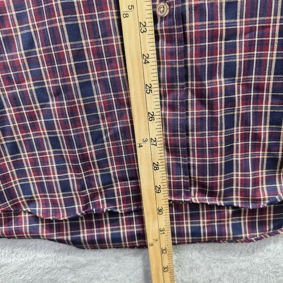 Pendleton Shirt Mens Large Red Plaid Virgin Wool Sir Pendleton Button Down - Picture 5 of 9